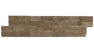Noce Travertine Ledger Panel 6" 24" Split Face Panel