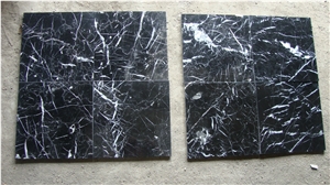 Black Marble Nero Maquina Tiles, Marble Slabs