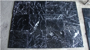 Black Marble Nero Maquina Tiles, Marble Slabs