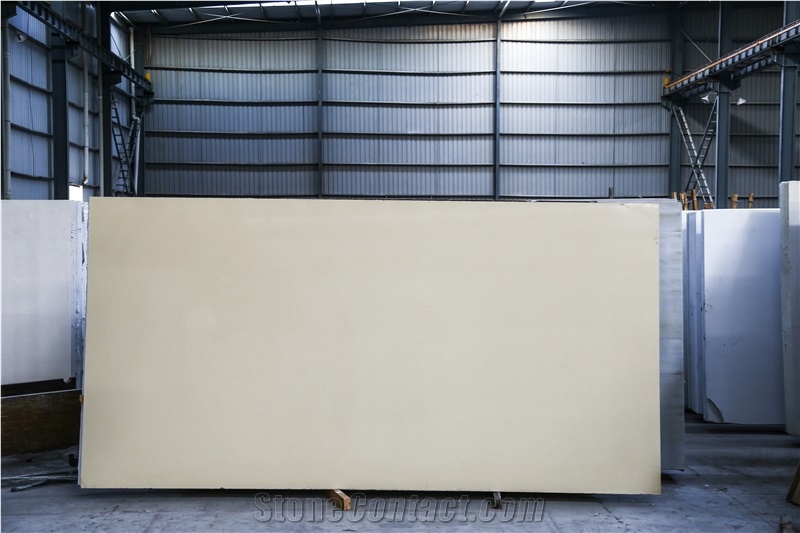 Cheap Artificial Crystal Beige Marble Slabs Tiles