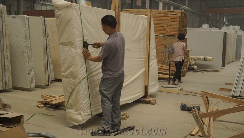 China Cheap Artificial Bianco White Marble Slabs