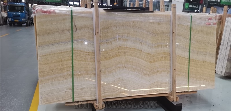China Luxury Yellow Golden Rosin Jade Onyx Slabs