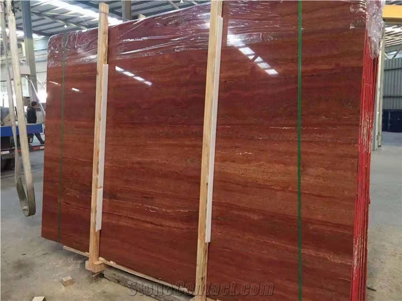 Exterior Soltan Iran Red Travertine Slabs