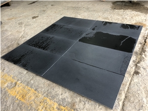 Hainan Black Basalt Honed Tiles, Lava Stone Tiles Hainan Black Basalt Honed Tiles, Lava Stone Tiles