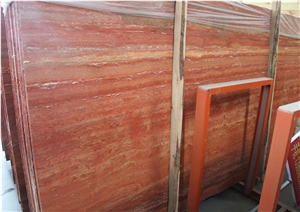Turkey Akdag Red Travertine Slabs&Tiles Turkey Akdag Red Travertine Slabs&Tiles