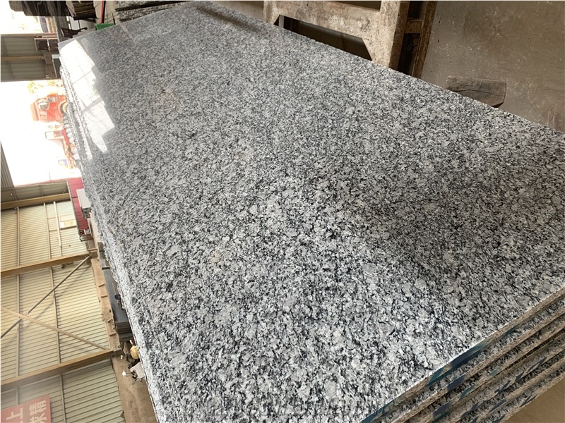 White Wave, Spray White Granite Slabs, Tiles