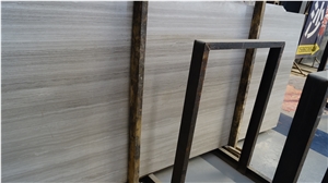 White Wooden Marble Big Slabs