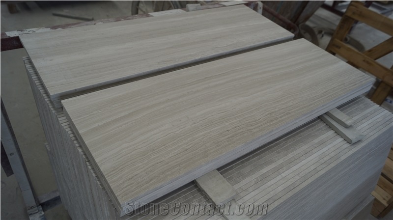 White Wooden Vein Marble Wall Tiles