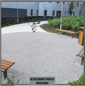 Silver Granite Cubic Stone,Persian Silver Granite Cobblestone
