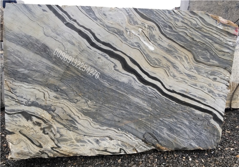 Silver Twilight Marble Blocks, Silver Wave Marble Block