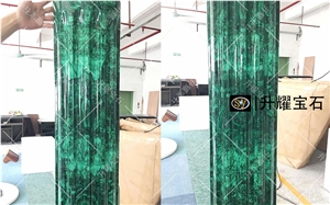 Green Malachite Column Gemstone Peristele