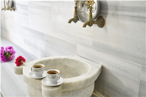 Afyon Sugar Marble Turkish Hammam Kurna- Basin
