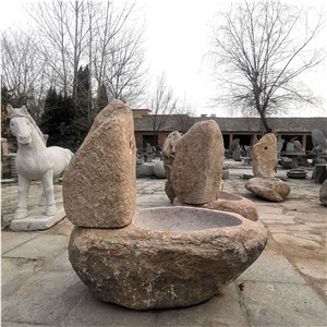 Carved Stone Stone Fountain,Water Features