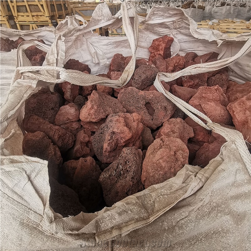 Wholesale High Quality Grill Lava Stone Red Lava