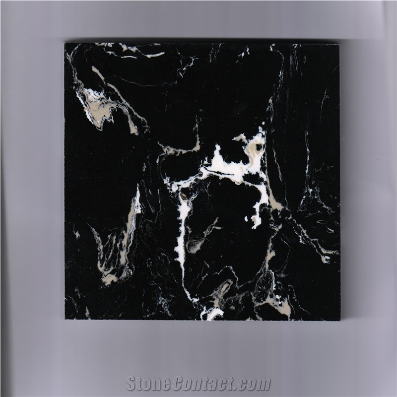 Black Dragon Artificial Marble Bathroon Slab Panel