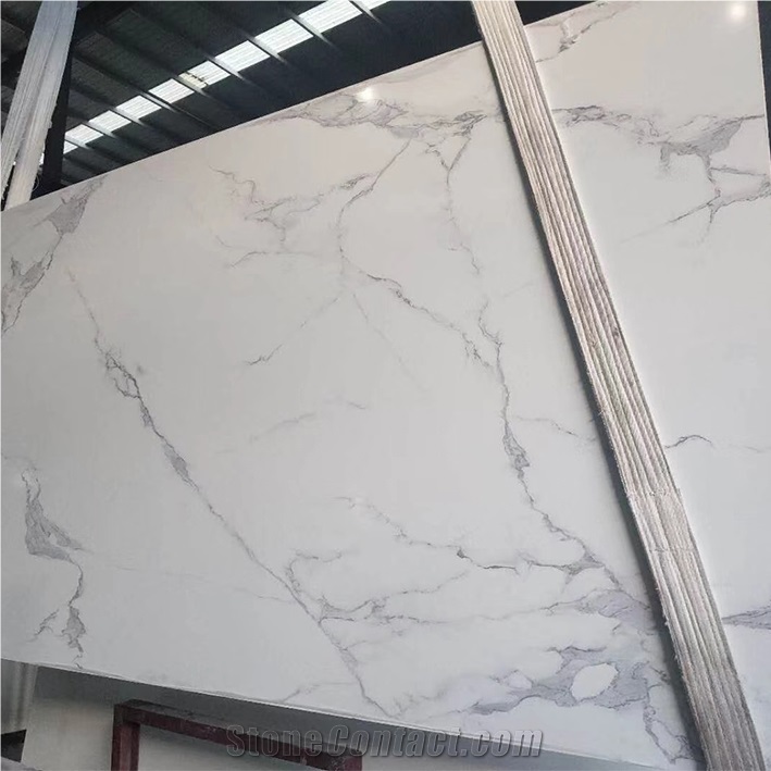 Calacatta 3d Uv Artificial Marble Slab Wall Tile
