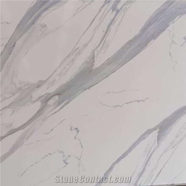 Calacatta 3d Uv Artificial Marble Slab Wall Tile