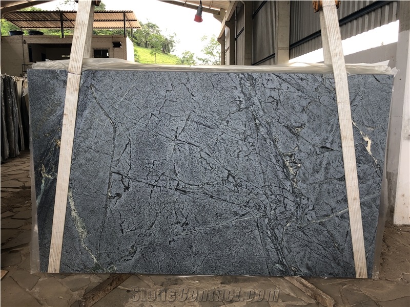 Barroca Grey Soapstone Slabs, Brazil Grey Soapstone