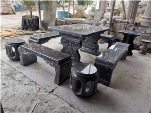 G654 Black Granite Garden Outdoor Table Set
