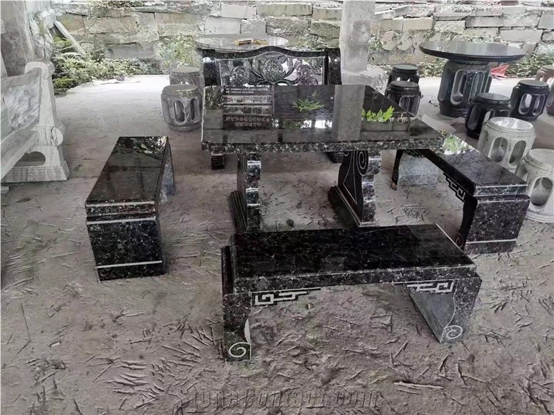 G654 Black Granite Garden Outdoor Table Set