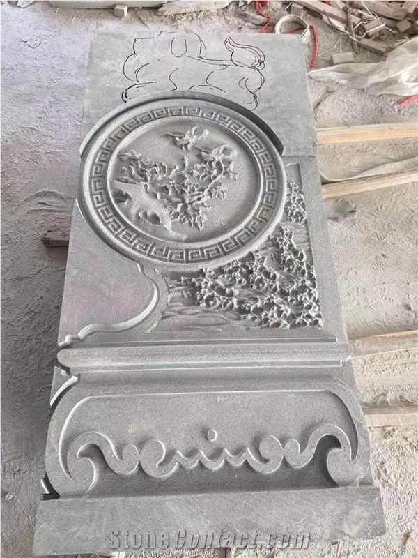 Garden Courtyard Stone Guardian Lions Scupture