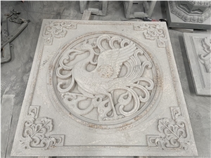 Gold Granite Wall Stone Relief Carving Paving