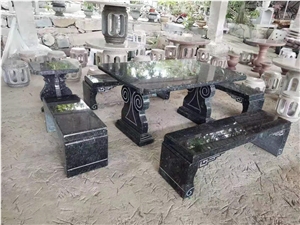 Stone Landscape Long Bench Garden Table Furniture