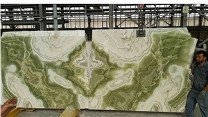 Green Flower Onyx Slabs