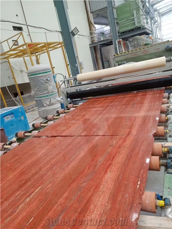 Bandar Red Travertine Slab and Tiles for Project