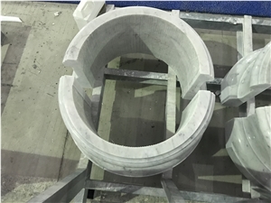 Bianco Carrara Marble Column Base for Project