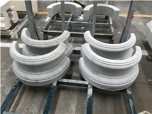 Bianco Carrara Marble Column Base for Project