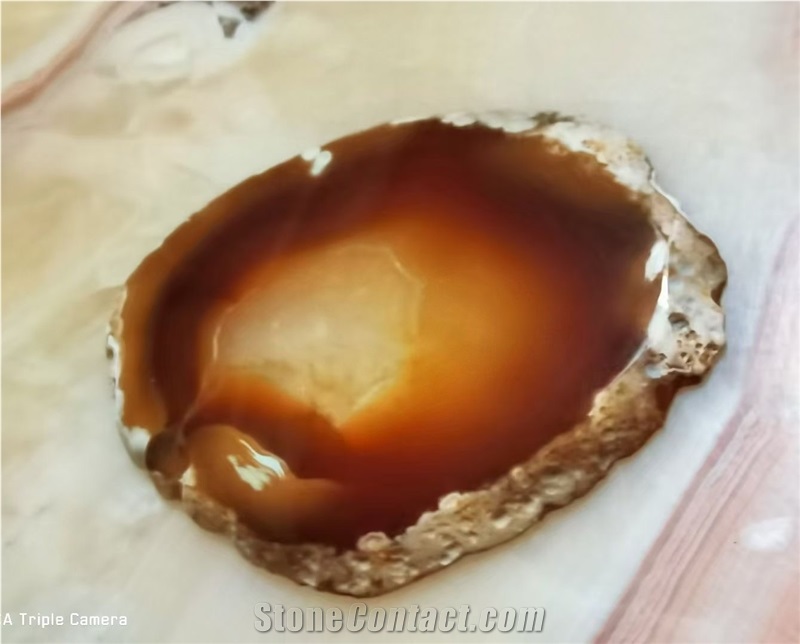 Brown Semiprecious Stone for Cup Mats
