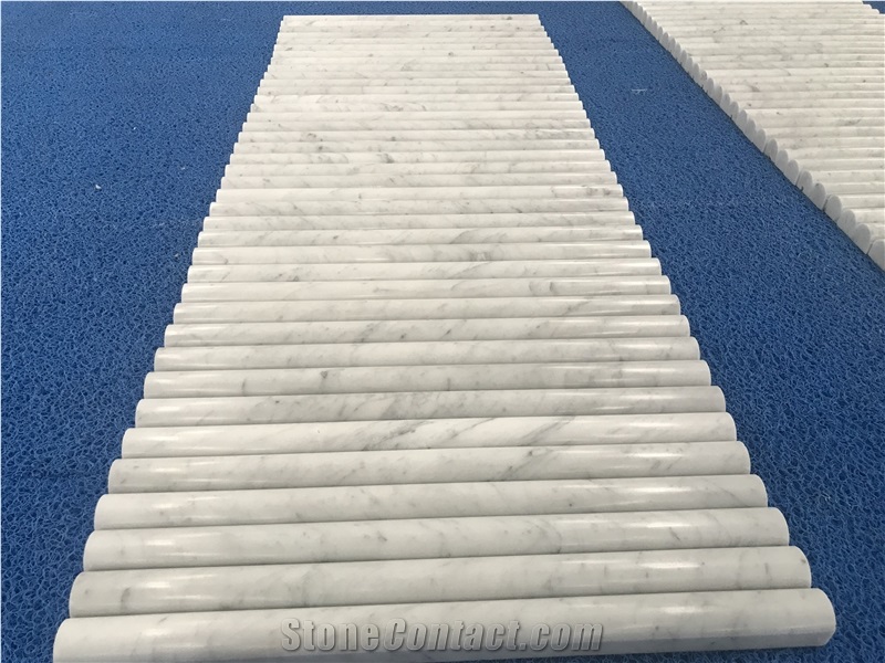 Carrara White Marble Pencil Liners for Project