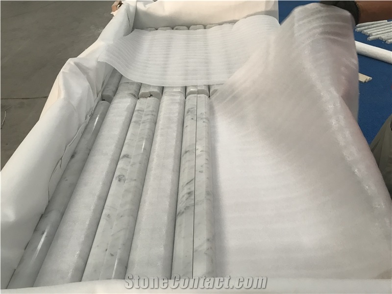 Carrara White Marble Pencil Liners for Project