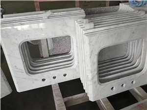 Ice Flower White Marble Stair Steps
