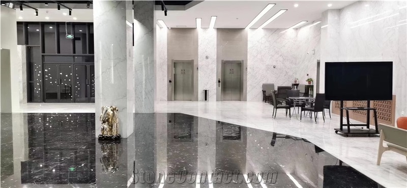 Ice Flower White Marble Stair Steps