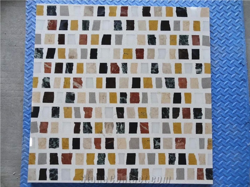 Multicolor Terrazzo Tile for Floor Covering