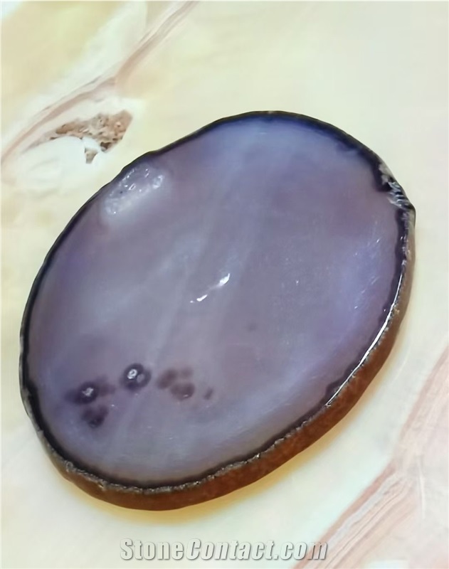 Pink Semiprecious Stone Cup Mats