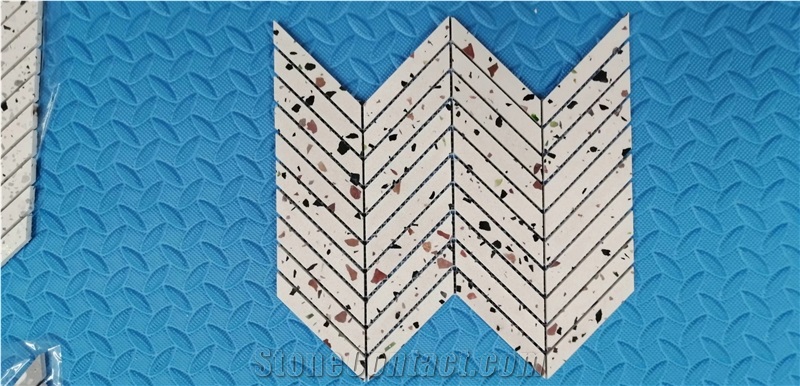 White Terrazzo Mosaic Tile