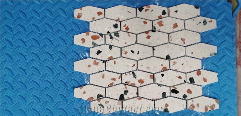White Terrazzo Mosaic Tile