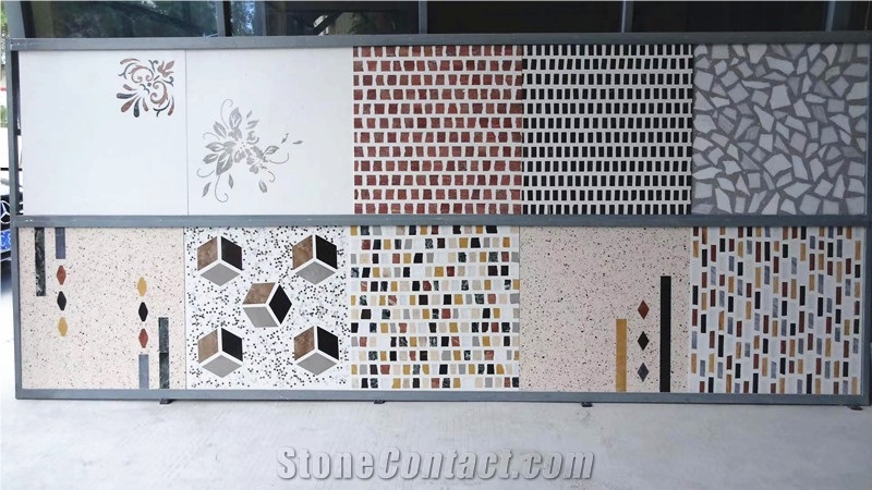White Terrazzo Stone Tiles for Wall