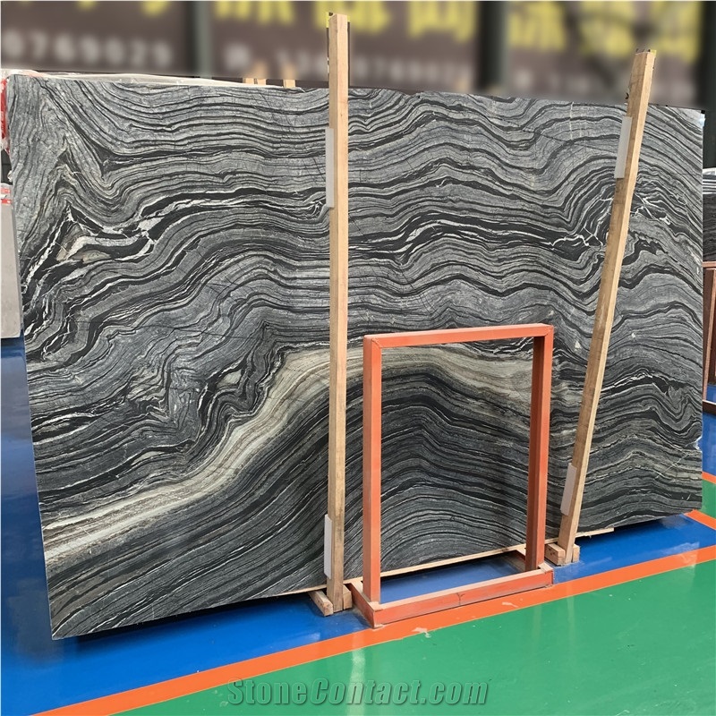 Black Wood Grain Marble Ancient Black Stone Marble