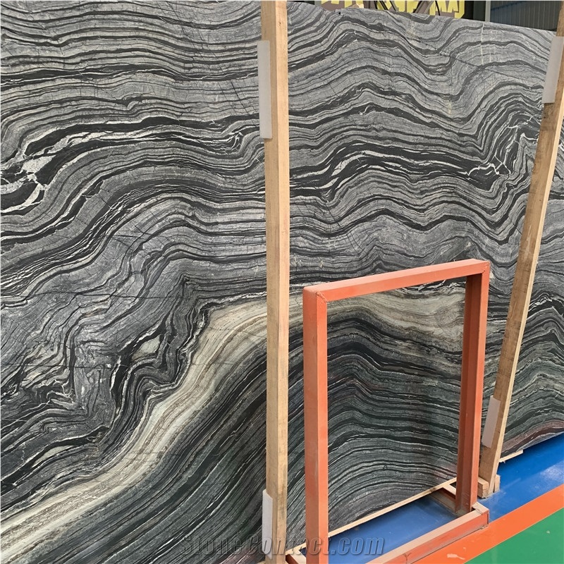 Black Wood Grain Marble Ancient Black Stone Marble