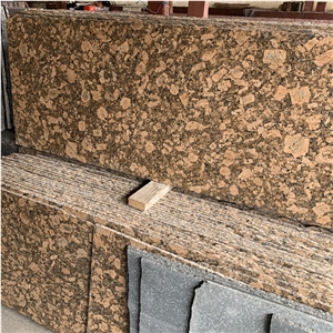 Brazil Giallo Fiorito Granite Slab for Countertop