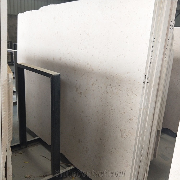 Castle Cream-Colored Beige Limestone Wall Design