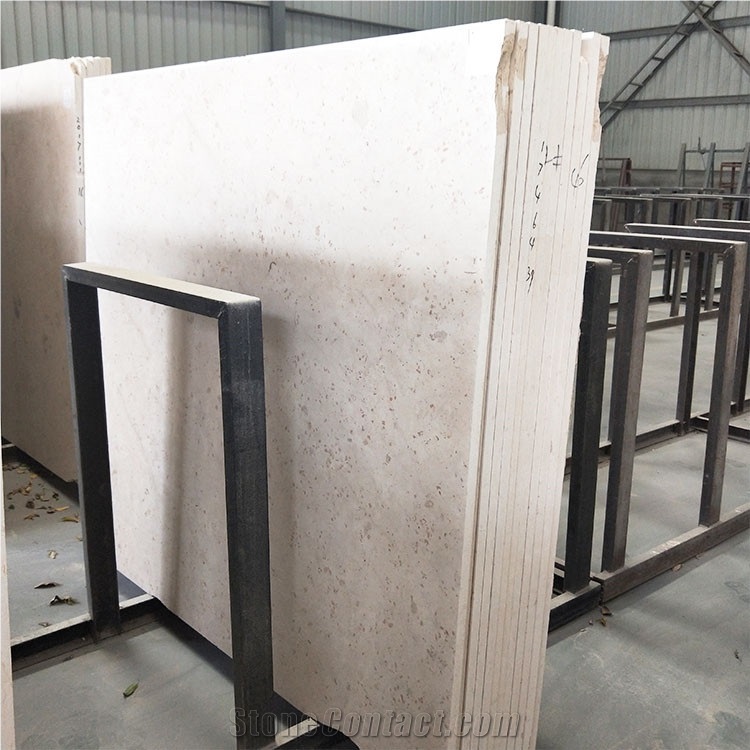 Castle Cream-Colored Beige Limestone Wall Design