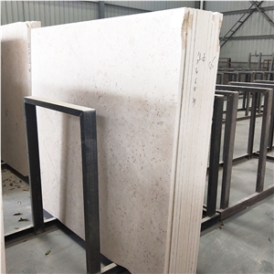 Castle Cream-Colored Beige Limestone Wall Design