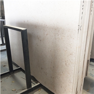 Castle Cream-Colored Beige Limestone Wall Design