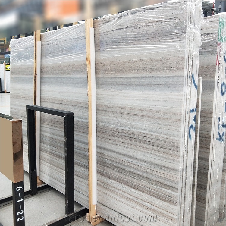 Crystal Wood Grain Marble Vein Wood Slab