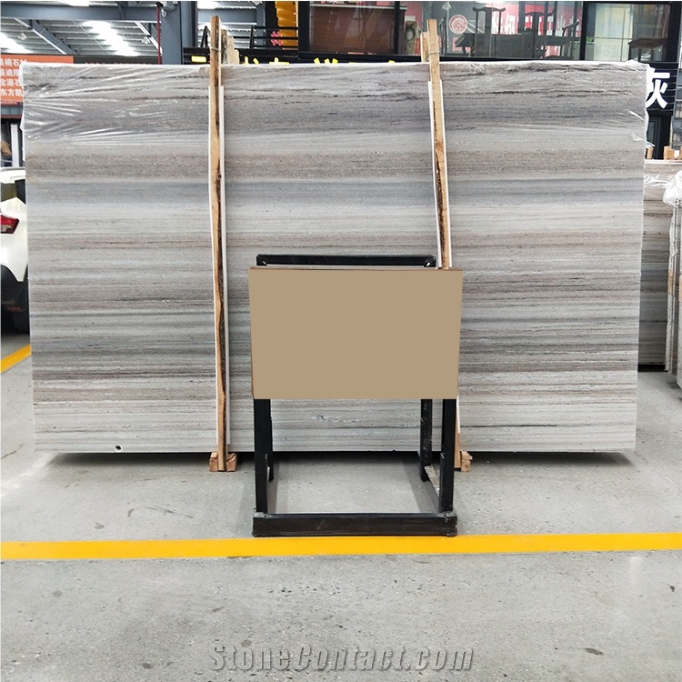 Crystal Wood Grain Marble Vein Wood Slab